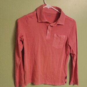 Vineyard Vines Coral Long Sleeve Polo